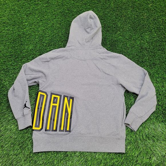 Air-Jordan Terry Hoodie Medium 21x25 Boxy Baggy Wrap-Around Spellout - Picture 5 of 11